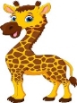 Girafa bonito dos desenhos animados | Vetor Premium